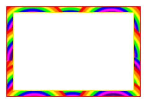 Rainbow Themed A4 Page Borders Sb7475 Sparklebox