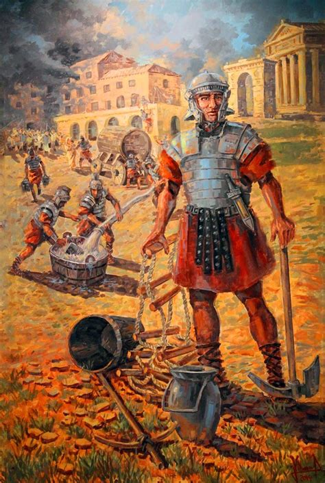 Roman Legionaries Fighting The Great Fire Of Rome Ancient Warfare