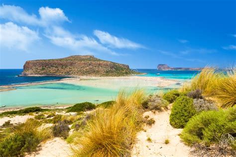 Tropical Beach Balos Lagoon Crete Greece Stock Image Image Of