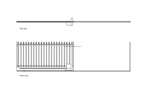Sliding Electrical Gate Free Cad Drawings