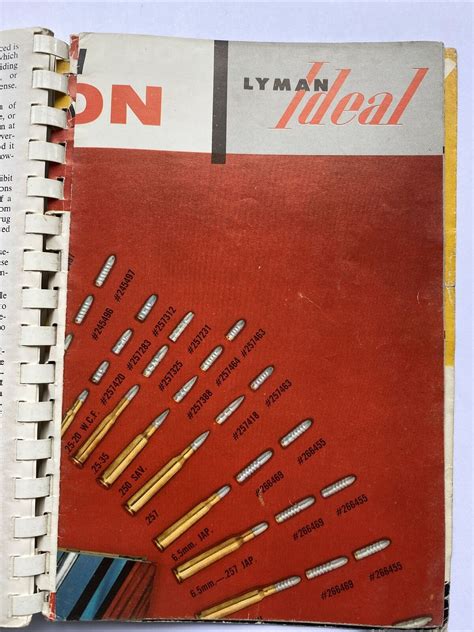 Handbook Of Cast Bullets Lyman Pb W Foldout Colour Poster 1958