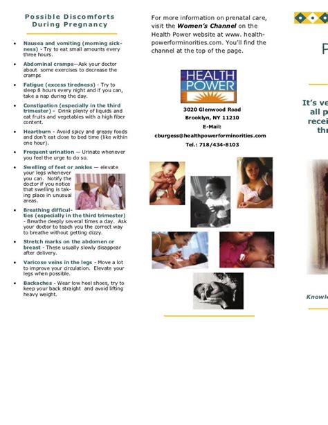 Prenatal Brochure 2011 Ff Healthpowerforminorities