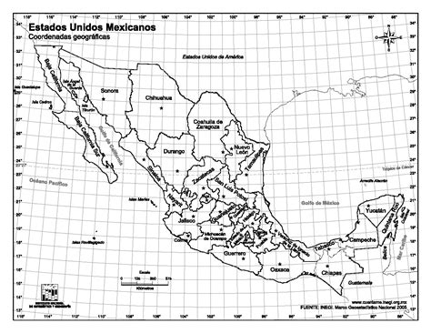 Mapa De Mexico Con Nombres De Estados Y Capitales Para Imprimir Mapa