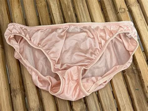 vintage maidenform silky pink sissy nylon bikini panties 1980s sz l 44 00 picclick