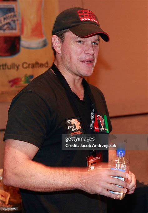 Actor Matt Damon Attends Ante Up For Africa 2010 On July 3 2010 In News Photo Getty Images