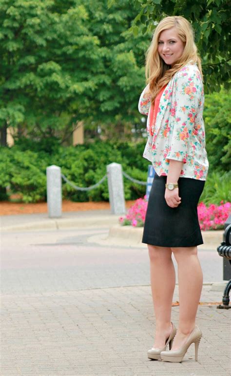 Floral Blazer Pencil Skirt Rachel S Lookbook