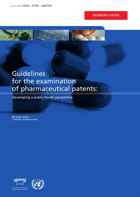 PDF Guidelines For The Examination Of Pharmaceutical Patents Developing A Public Health