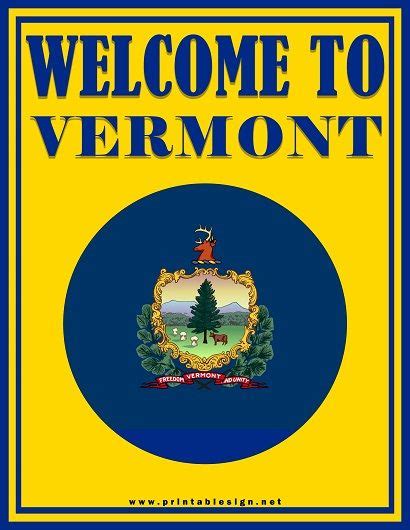 Welcome To Vermont Sign Pdf Free Download In 2022 Welcome Sign