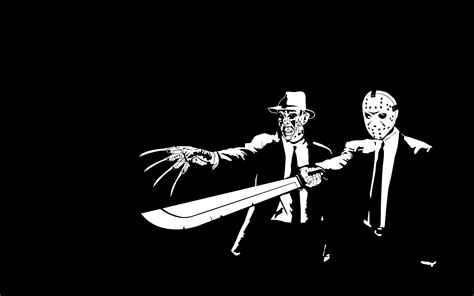 Pulp Fiction Black Bw Freddy Krueger Jason Machete Halloween Hd