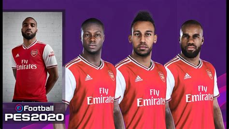 Efootball Pes 2020 Arsenal Faces Stats And Overalls Ps4 Youtube