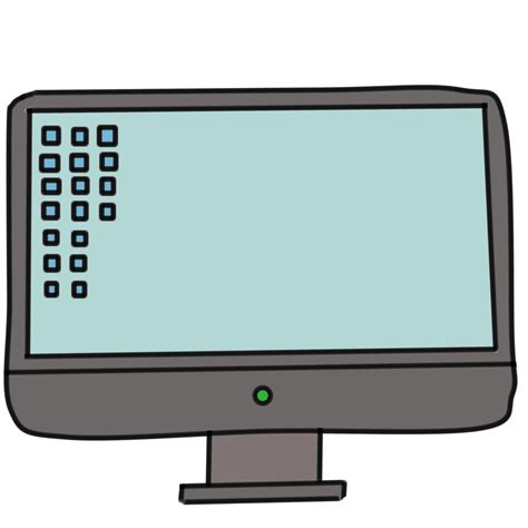 Blank Blue Computer Screen 28883873 Png