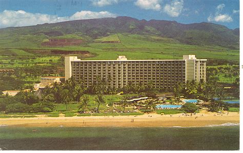 Kaanapali Beach Maui Hi Maui Surf Hotel Postcard P14423 1985