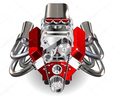 Hot Rod Engine Stock Vector Image By ©gorbovoi81 98436778