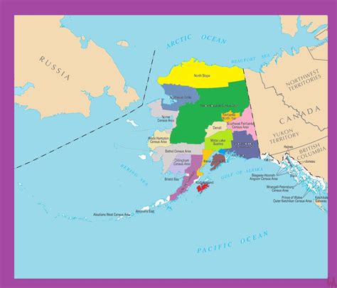 Alaska Color County Map Color County Map Of Alaska 2 Whatsanswer