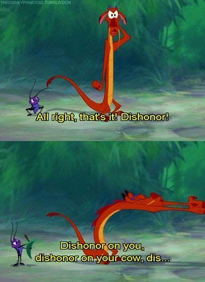 Dishonor on your cow quote. Pin on Disney Princess