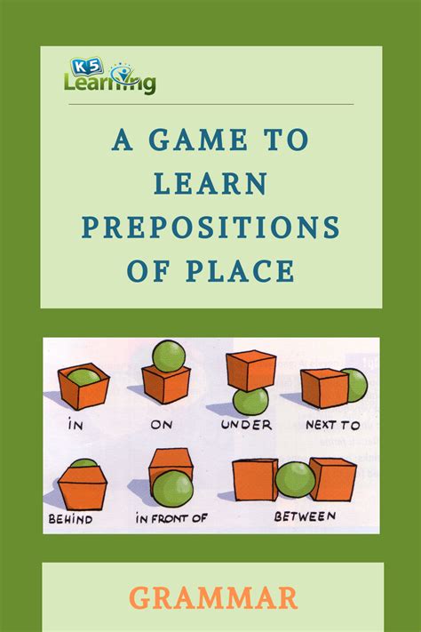 We Explain What Prepositions Of Place Is And Introduce A Game You Can