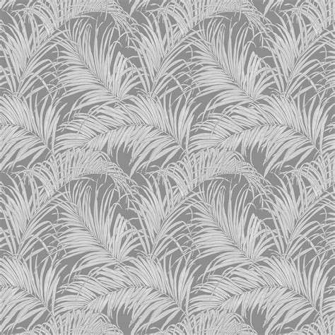 Palm Kiss Foil By Arthouse Gunmetal Grey Wallpaper
