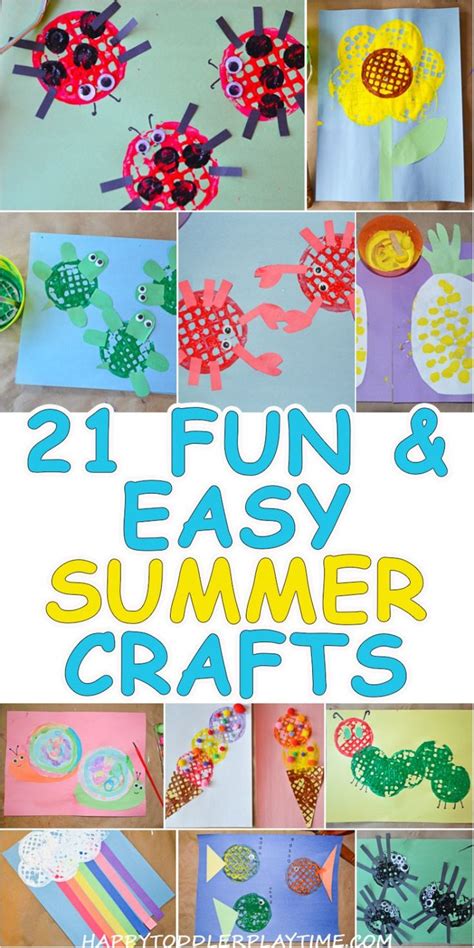 25 Fun And Easy Summer Crafts For Toddlers And Preschoolers Happy