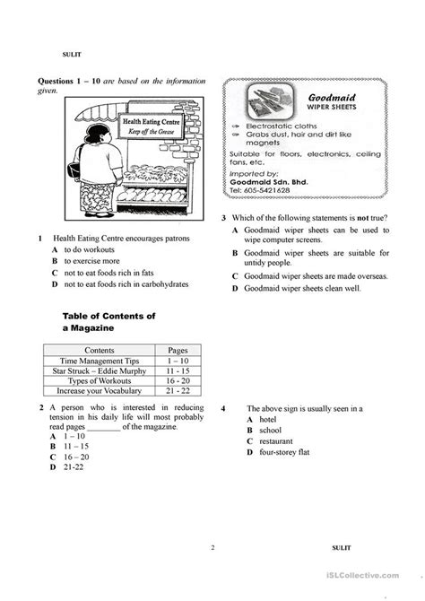 Introduction to scientific investigation (11). form 1 english paper 1 2013 worksheet - Free ESL printable ...