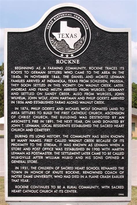 Rockne Historical Marker