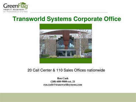 Ppt Transworld Systems Corporate Office Powerpoint Presentation Free