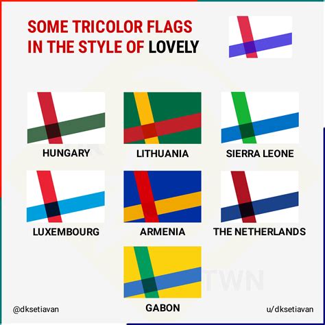 Some Tricolor Flags In The Style Of Lovely Vexillology
