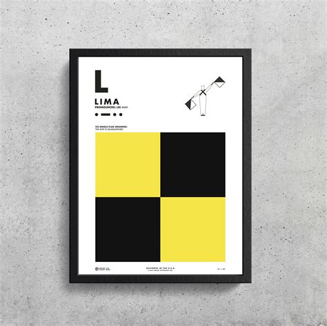 Signal Flag L Wall Art Printable Lima L Phonetic Etsy In 2021