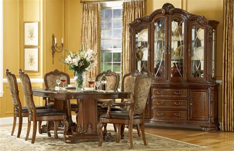 Art Furniture Old World Medium Cherry China Cabinet Formal Dining