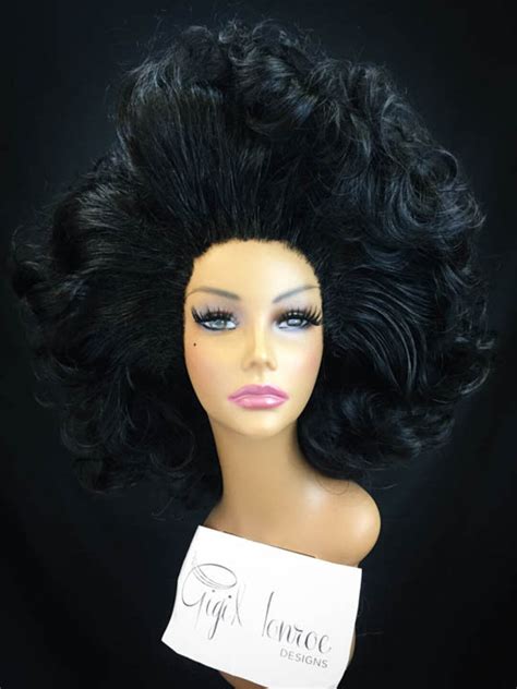 Coiffed Large Styled Wig For Drag Queens Theater Burlesque Etsy