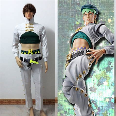 Anime Jojos Bizarre Adventure Rohan Kishibe Cosplay Costume Custom