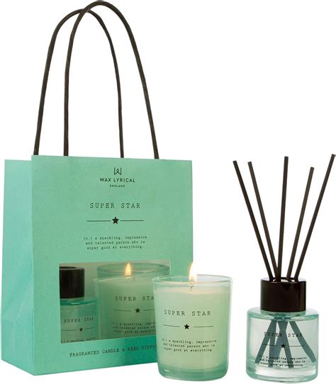 wax lyrical superstar candle and reed diffuser t bag uk home and kitchen