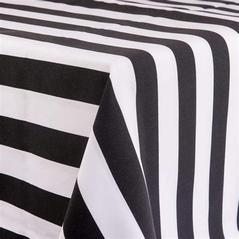 Black And White Wide Stripe Tablecloth Simmons Linen Hire