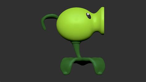 artstation peashooter from plants vs zombies 3d print model resources