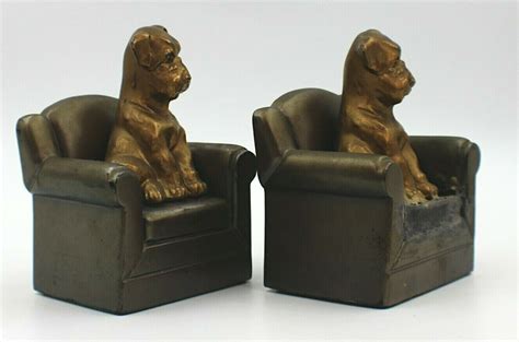 Vintage Nuart Creations Bookends Terrier Airedale Fox Welsh Dogs Ebay