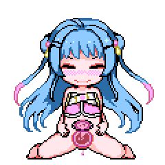 Hinainf Slime Animated Animated Lowres Blue Hair Loli Pixel