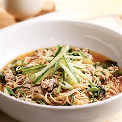 Strain noodles, rinse under cold water and add a little vegetable oil to. Brothy Chinese Noodles Recipe - EatingWell