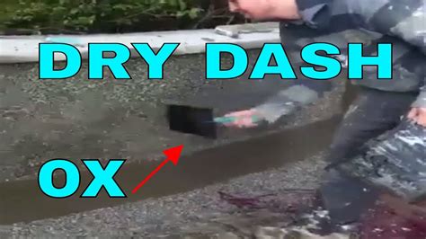 Finishing Dry Dash Render On Garden Wall Ox Dasher Youtube
