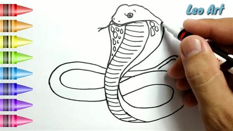 menggambar ular kobra