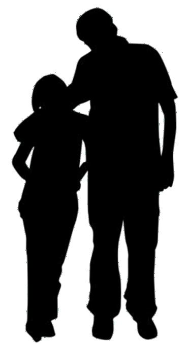Father Silhouette Daughter Silhouette Png Download 372678 Free