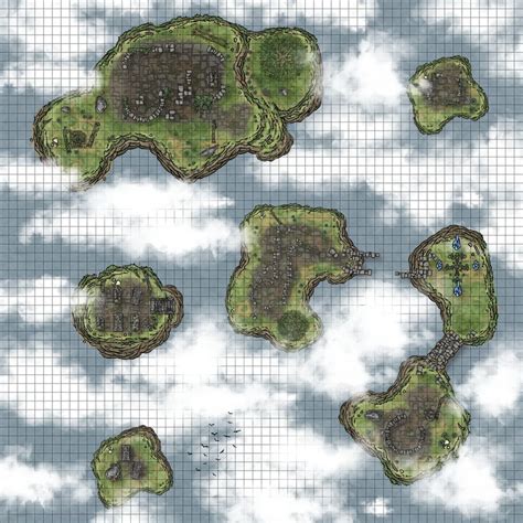 60x60 Floating Islandsaarakorcra Encounter Battlemaps Dungeon