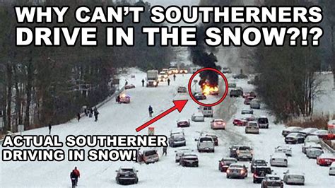 Why Cant Southerners Drive In The Snow Its Science Youtube
