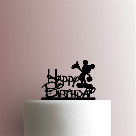 Archivo Stl Topper Happy Birthday Mickey Mouse・objeto Imprimible En 3d