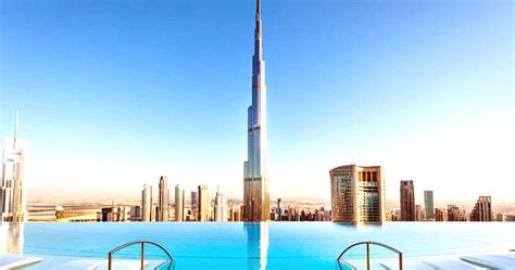 The Infinity Pool With Prime Views Of The Burj Khalifa Has Officially