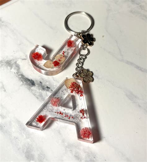 Red Themed Keychain Etsy