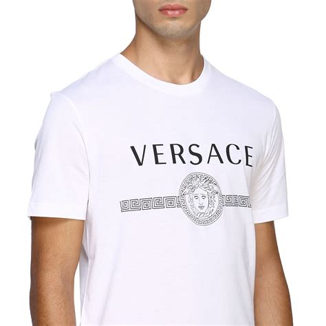 Versace Outlet T Shirt For Men White Versace T Shirt A83159 A228806 Online On Gigliocom