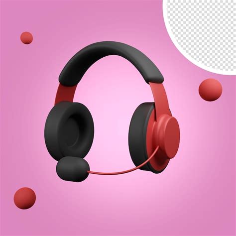 Premium Psd Headset Isolated Icon 3d Rendering