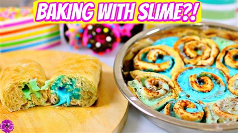 Edible Slime Bread And Rolls Baking With Slime Youtube