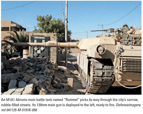 M1a1 Abrams Main Battle Tank Named Rommel In Fallujah Battlefield