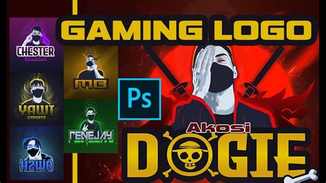 How To Make A Gaming Logo Photoshop Speed Art Dogie Youtube