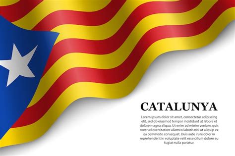 Premium Vector Waving Flag Of Catalan Independentist